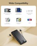 VRURC 10000mAh Portable Charger with Built-in Cables