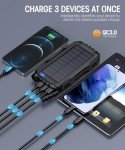 Solar Power Bank 42800mAh with Flashlight