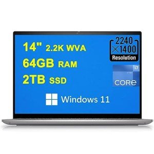 Dell Inspiron 14" i7 Laptop - 64GB RAM, 2TB SSD