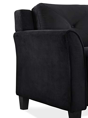 Lifestyle Solutions CCHRFKS3M26BKVA Harrington Sofa, Black