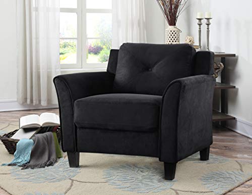 Harrington Armchair - Black, 35.4"W x 32"D x 32.7"H