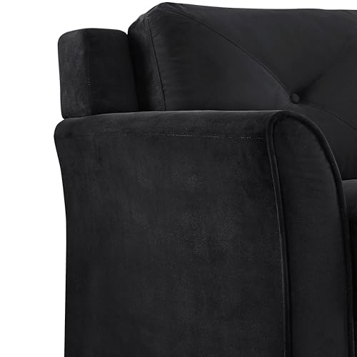Harrington Armchair - Black, 35.4"W x 32"D x 32.7"H