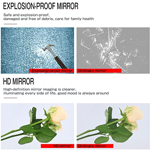 Large Black Floor Mirror with Stand