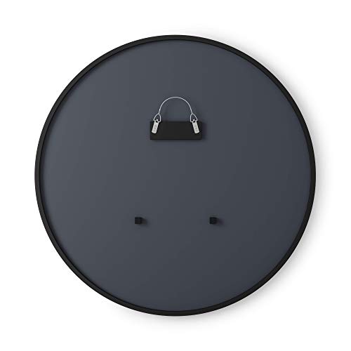 Modern Rubber Frame Wall Mirror - Black