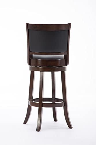Boraam Augusta Bar Height Swivel Stool, 29-Inch, Cappuccino