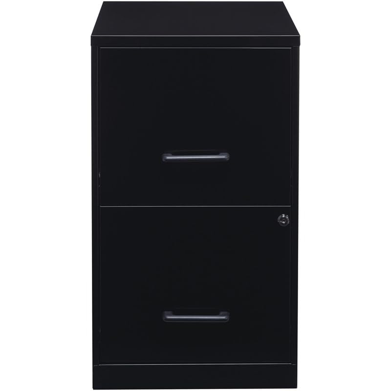 Black Metal 2 Drawer File Cabinet