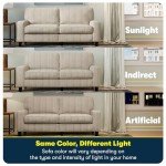 Beige Modern Sofa with Tool-Free Assembly