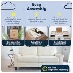 Beige Modern Sofa with Tool-Free Assembly