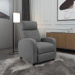 Adjustable Fabric Recliner Sofa - Aurora Grey
