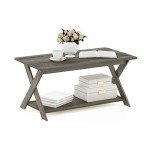 Modern Criss-Crossed Coffee Table in French Colors
