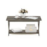 Modern Criss-Crossed Coffee Table in French Colors
