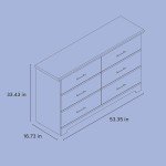 Brookside 6 Drawer Double Dresser for Kids