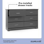 Brookside 6 Drawer Double Dresser for Kids