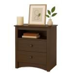 Edenvale Espresso Tall Nightstand with Cubbie