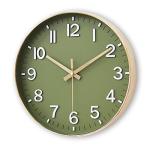 Silent Olive Green Wall Clock - 12 inch