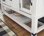 Ashley Valebeck Farmhouse Server/Buffet (White/Brown)
