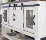 Ashley Valebeck Farmhouse Server/Buffet (White/Brown)