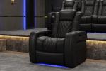 Italian Leather Power Recliner with Lumbar & Head Support