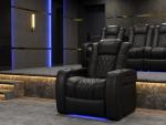 Italian Leather Power Recliner with Lumbar & Head Support