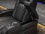 Italian Leather Power Recliner with Lumbar & Head Support
