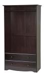 Solid wood wardrobe with lock and drawers