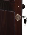 Solid wood wardrobe with lock and drawers