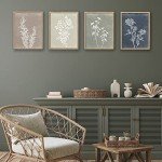 Framed Boho Botanical Wall Art Set of 4