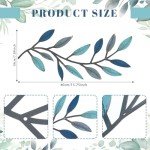 Vintage Blue Tree Leaf Wall Art Set