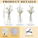 Beige Metal Flower Wall Art Set - Rustic Decor