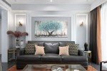 Teal Blue Tree of Life Wall Art Canvas