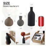 Rustic Ceramic Vase Set for Home Decor
