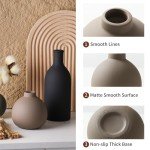 Rustic Ceramic Vase Set for Home Decor