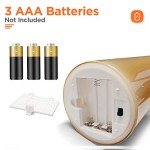 Battery-Operated LED Flameless Candles Set - Gold