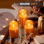 Battery-Operated LED Flameless Candles Set - Gold