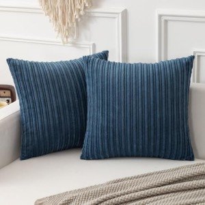 Boho Striped Corduroy Pillow Covers - Set of 2