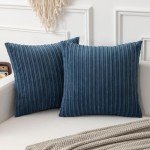 Boho Striped Corduroy Pillow Covers - Set of 2