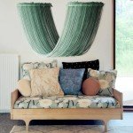 Boho Macrame Wall Hanging with Tassels - Green