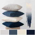 Boho Striped Corduroy Throw Pillow Covers - Set of 4