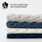 Boho Striped Corduroy Throw Pillow Covers - Set of 4