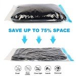 12-Pack Compression Storage Bags - No Vacuum Needed