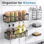 Rustproof Adhesive Shower Caddy Set – 5 Pack
