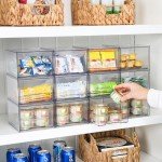 Clear Stackable Storage Drawers - 4 Pack