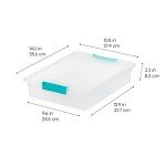 Clear Stackable Plastic Storage Bins - 4 Pack