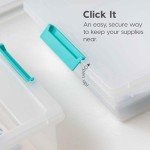 Clear Stackable Plastic Storage Bins - 4 Pack