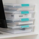 Clear Stackable Plastic Storage Bins - 4 Pack