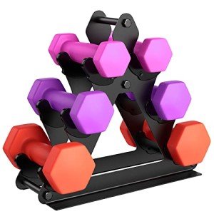 Compact 3-Tier Dumbbell Rack for Home Gym