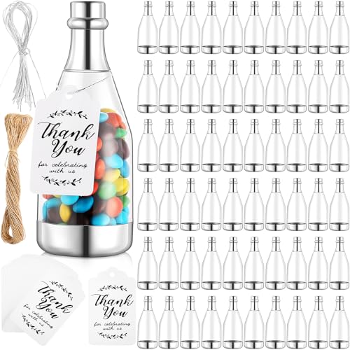 60 Pcs Mini Champagne Bottle Favor Set