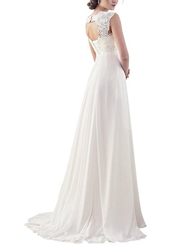 2023 Ivory Lace Bridal Gown for Beach Civil Wedding