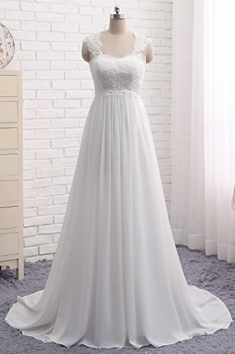 2023 Ivory Lace Bridal Gown for Beach Civil Wedding