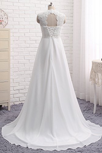 2023 Ivory Lace Bridal Gown for Beach Civil Wedding